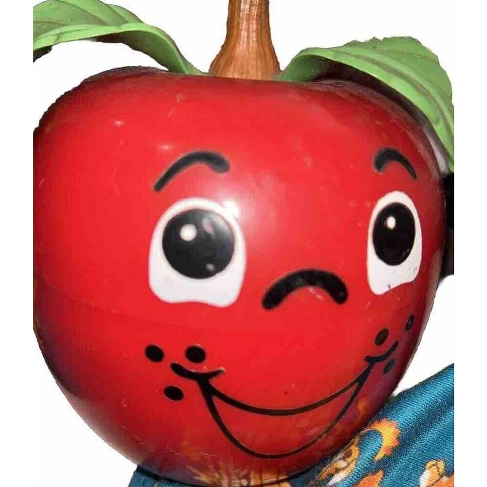 Vtg Fisher Price Happy Apple Crib Playpen Chime